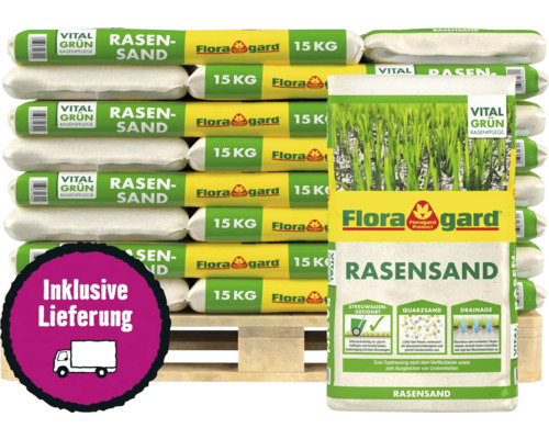 Palettenware Floragard Rasensand 15 Kilogramm inklusive Lieferung.