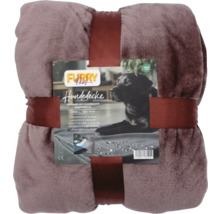 Kuschelige, altrosafarbene Hundedecke von Furry Fabs, wasserdicht und wendbar, Maße 100 mal 130 Zentimeter.
