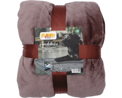 Kuschelige, altrosafarbene Hundedecke von Furry Fabs, wasserdicht und wendbar, Maße 100 mal 130 Zentimeter.