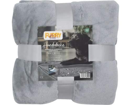Weiche Furry Fabs Hundedecke, wasserdicht und wendbar, Größe 70 mal 100 Zentimeter, Material Plüsch, schadstoffgeprüft.