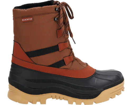 Blackfox Winterstiefel mit Schnürung, braunem Textilschaft und profilierter Sohle.