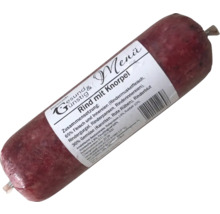 Hundefutter-Rolle tierladen Gesund und Günstig Menü Rind mit Knorpel und Gemüse, 500 Gramm.