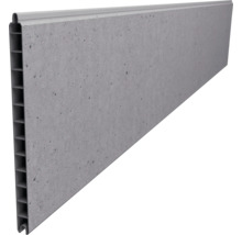 Sichtschutzzaun-Element in Betonoptik aus Kunststoff mit Hohlkammerprofil.