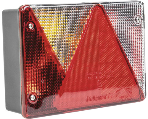 Aspöck Multipoint IV Anhänger-Rückleuchte mit integriertem Dreiecksrückstrahler.