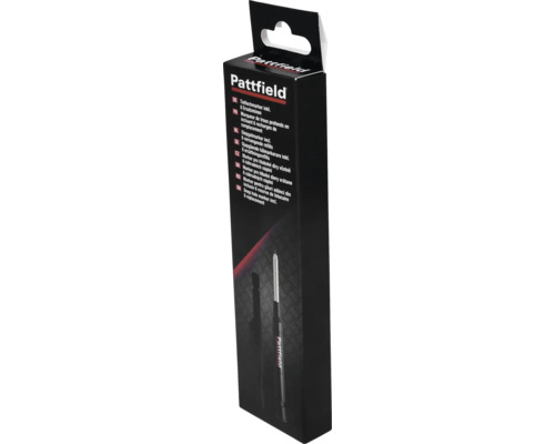 Pattfield Tieflochmarker inklusive 6 Ersatzminen in Kartonverpackung.