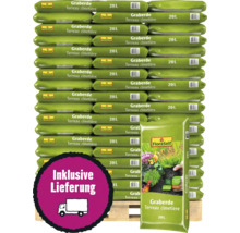 FloraSelf Logo, FloraSelf Graberde 20 Liter auf Palette, inklusive Lieferung.