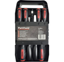 Pattfield 36-teiliges Schraubendreher-Set im schwarzen Kunststoffkoffer mit ergonomischen Griffen.