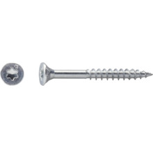 Senkkopfschraube aus Metall mit TX-Antrieb und Teilgewinde.