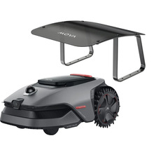 Mova Mähroboter mit Garage für die automatische Rasenpflege im Garten.
