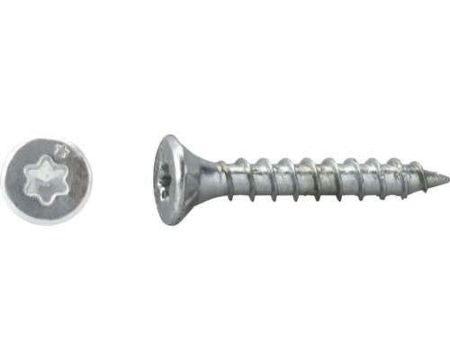 Senkkopfschraube aus Metall mit Torx-Antrieb und Vollgewinde