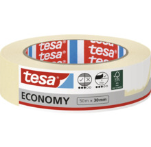 tesa Malerband Economy, 50 Meter mal 30 Millimeter, für Abklebearbeiten im Innenbereich, bis zu 4 Tage rückstandsfrei entfernbar.
