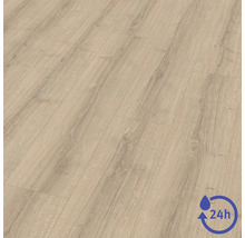 Laminatboden mit Holzstruktur und 24 Stunden Wasserschutz.