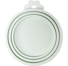 Universal-Silikondeckel für Tierfutterdosen mit verschiedenen Ringgrößen und einer Lasche zum Öffnen.
