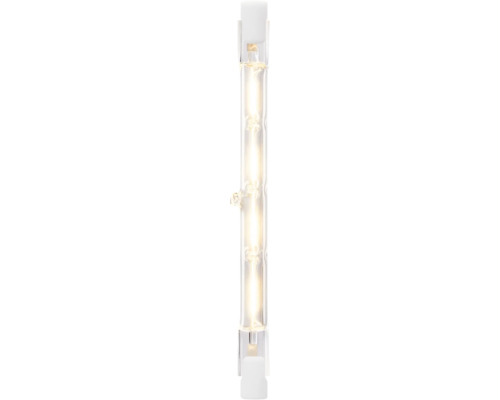 Lineare Halogenlampe oder LED-Stab mit R7s-Sockel, leuchtend, klares Glas.