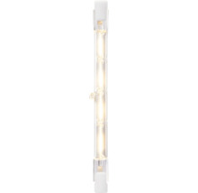 Halogenlampe in Stabform mit R7s Sockel aus klarem Glas.