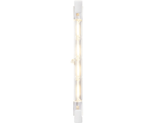 Halogenlampe in Stabform mit R7s Sockel aus klarem Glas.