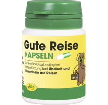 cdVet Gute Reise Kapseln, Ergänzungsfuttermittel für Hunde zur Unterstützung bei Reiseübelkeit.
