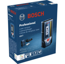 Bosch Professional Laserempfänger LR 7 Set inklusive Halterung, Batterien und Schutztasche mit Staubschutz und Spritzwasserschutz IP 54.
