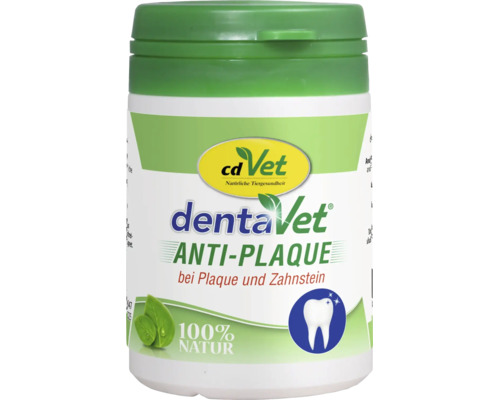 cdVet dentaVet Anti-Plaque für Tiere gegen Plaque und Zahnstein, 100 Prozent Natur.