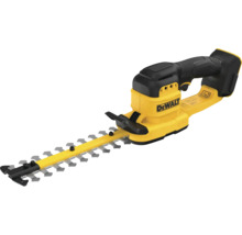 DeWalt Akku-Heckenschere in Gelb und Schwarz mit gezahnter Klinge und ergonomischem Handgriff.