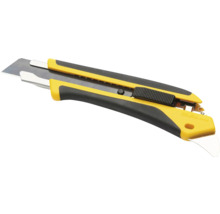 Olfa Cutter-Messer in Gelb und Schwarz mit ergonomischem Griff und Abbrechklinge.