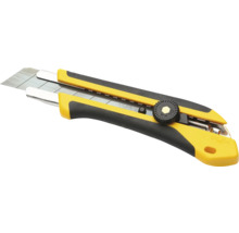Olfa Abbrechklingenmesser mit Feststellrad, ergonomischer Griff in Gelb und Schwarz, Stahlklinge.