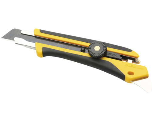 Olfa Cuttermesser mit ergonomischem Griff, Feststellrad und scharfer Abbrechklinge aus Stahl.