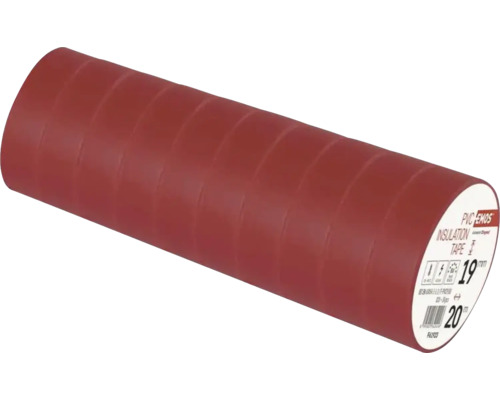 EMOS PVC-Isolierband-Set mit 10 Rollen, 19 Millimeter mal 20 Meter, rot.