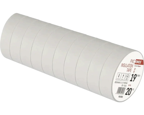 EMOS PVC-Isolierband, 10 Rollen, Breite 19 Millimeter, Länge 20 Meter.