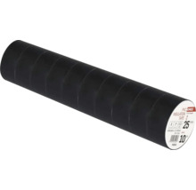 EMOS PVC-Isolierband in Schwarz, 10 Rollen, Breite 25 Millimeter, Länge 10 Meter pro Rolle.