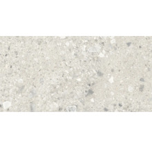 Bodenfliese oder Wandfliese in Terrazzo-Optik mit grauen und weißen Steineinschlüssen