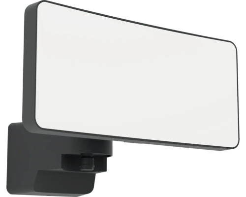 LED-Außenwandleuchte mit Bewegungsmelder, rechteckig, flach.