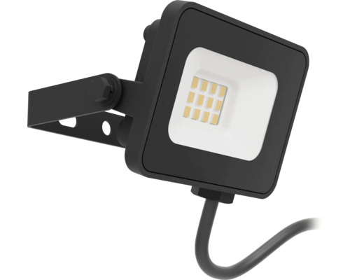 Schwarzer LED Außenstrahler mit Montagebügel und sichtbaren LED Chips