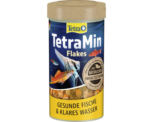 Dose TetraMin Flakes Fischfutter, Hauptfutter für Zierfische in Flockenform mit natürlichen Inhaltsstoffen für klares Wasser.