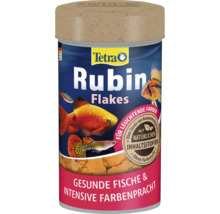 Tetra Rubin Flakes Fischfutter für Aquarienfische in einer Dose mit Deckel. Natürliche Inhaltsstoffe für gesunde Fische und intensive Farben.