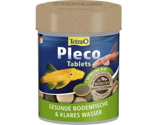 Tetra Pleco Tablets, Fischfutter für Bodenfische in Tablettenform mit Spirulina-Algen und natürlichen Inhaltsstoffen.