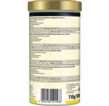 Tetra Energy Premium Hauptfutter für Zierfische, Rückseite der Dose mit Inhaltsstoffen und Barcode