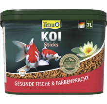 Tetra Logo, Tetra Pond Koi Sticks Fischfutter im 7 Liter Eimer, Sticks mit 12 bis 15 Millimeter Größe, für gesunde Fische und Farbenpracht.