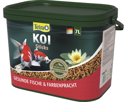 Tetra Pond Koi-Sticks Teichfischfutter in einem 7 Liter Eimer für gesunde Fische und Farbenpracht.