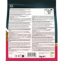 Rückseite der Verpackung von Tetra Pond Colour Sticks Fischfutter mit Inhaltsstoffen, Fütterungshinweisen, Recycling-Symbolen und Tetra Logo.