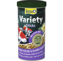 Tetra Pond Variety Sticks Fischfutter in einer Dose, 3 in 1 Mischung mit natürlichen Inhaltsstoffen für gesunde Fische und klares Teichwasser.