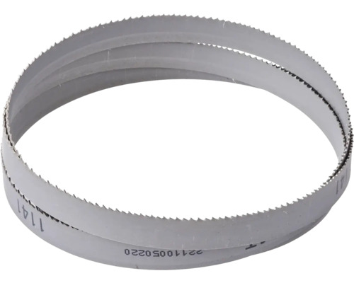 Bandsägeblatt aus Metall mit gezackter Kante.