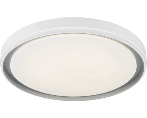 Runde Deckenleuchte mit flachem Profil und matter Abdeckung für eine gleichmäßige Lichtverteilung.