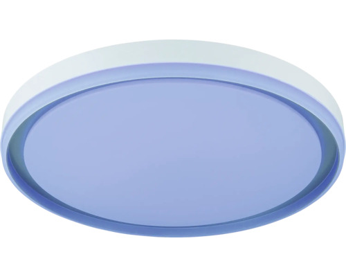 Runde LED-Deckenleuchte mit flachem Design und integriertem Lichtring.