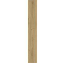 Laminatboden oder Vinylboden in Eichenoptik mit natürlicher Holzmaserung und sichtbaren Astlöchern.