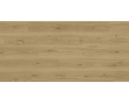 Laminatboden mit natürlicher Holzmaserung und Astlöchern im Eichen-Dekor.