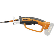 Worx Akku-Säbelsäge 20 Volt mit Sägeblatt und Lithium-Akkumulator.
