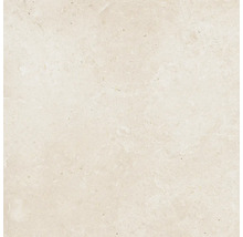 Beige Feinsteinzeugfliese in Natursteinoptik mit feiner Struktur.