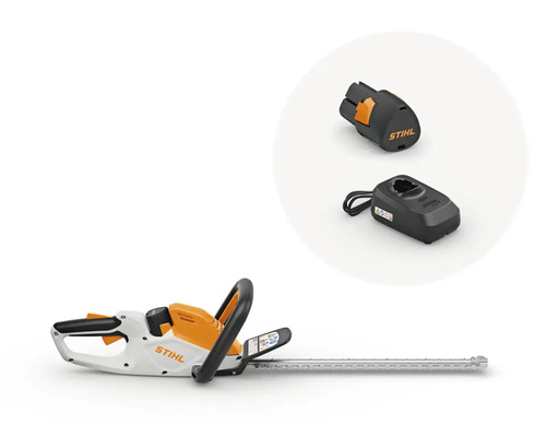 STIHL Akku-Heckenschere inklusive Akku und Ladegerät.