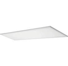 Flaches, rechteckiges LED-Panel in Weiß.